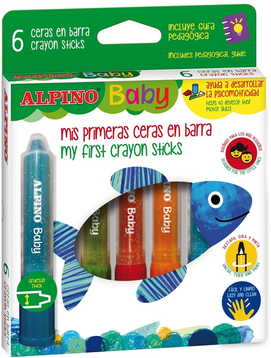 Alpino Box 6 Malstift Baby
