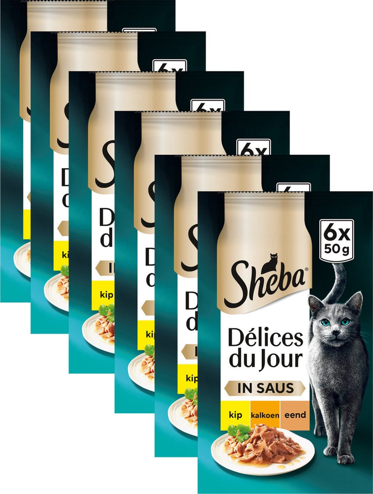 Sheba Katzenfutter - Delices du Jour - Geflügel in Soße - Nassfutter - 36x50g