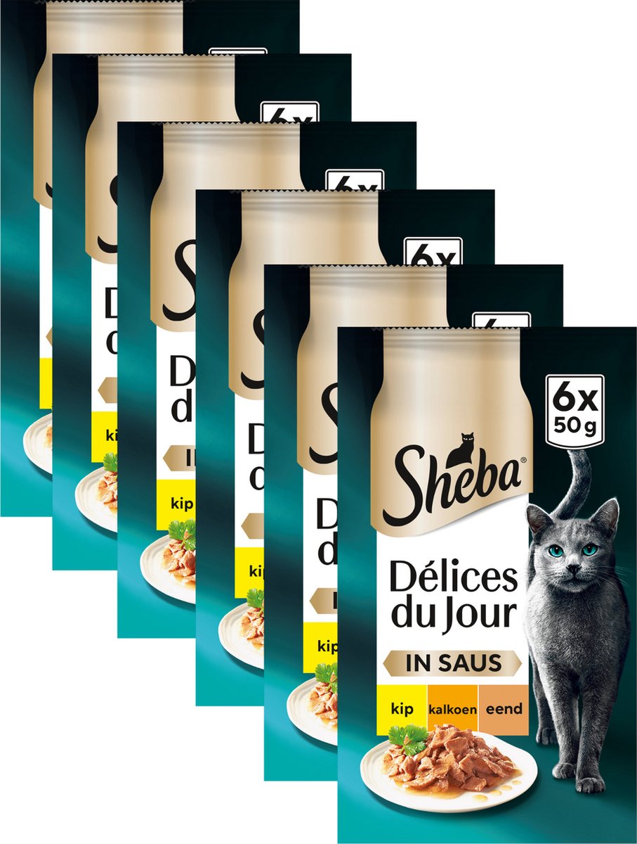 Sheba Katzenfutter - Delices du Jour - Geflügel in Soße - Nassfutter - 36x50g