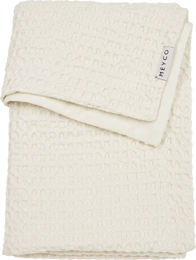 Meyco Baby-Waffel-Baumwoll-Kinderbettdecke – Natur – 100 x 150 cm – 1,0 Tog