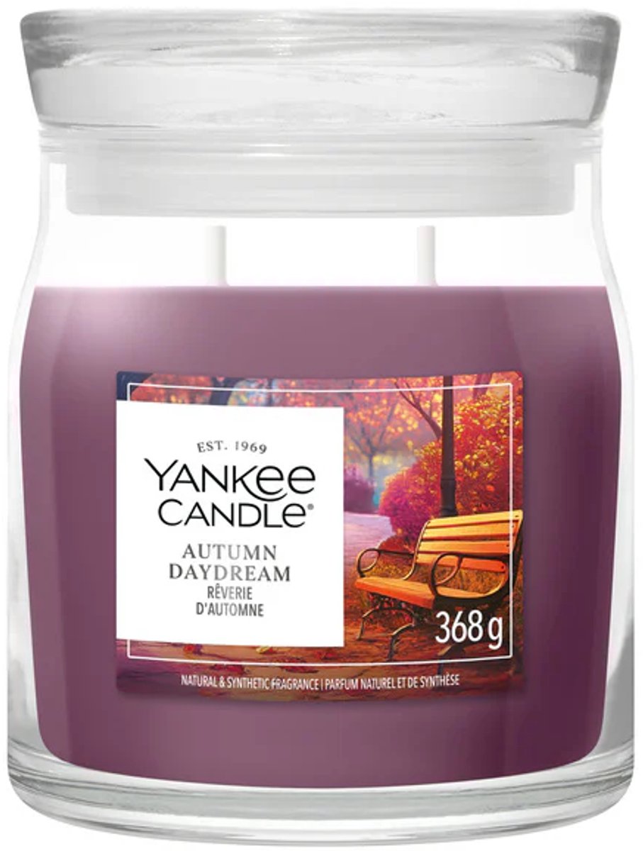 Yankee Candle – mittelgroße Duftkerze Autumn Daydream – 50 Brennstunden – 2 Dochte