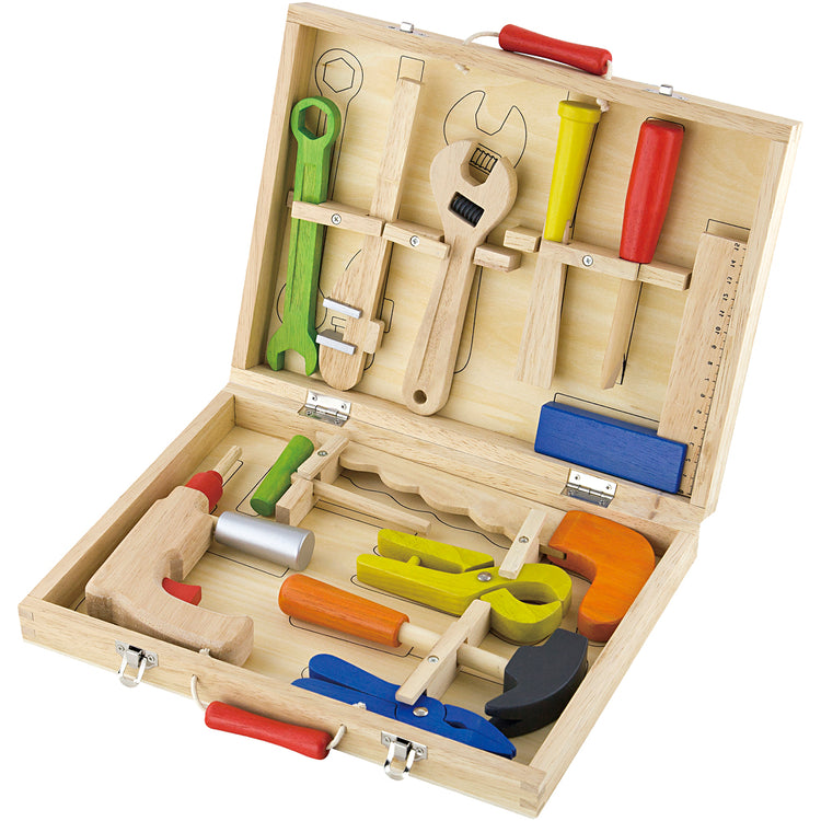 Viga Werkzeugkasten aus Holz, Maße 24x32 cm, 12 Teile 1 Set
