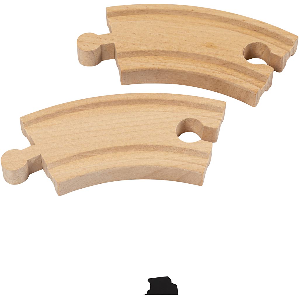 Viga-Eisenbahn, kurze Kurve, L: 9 cm, 4 Stück 1 Karton