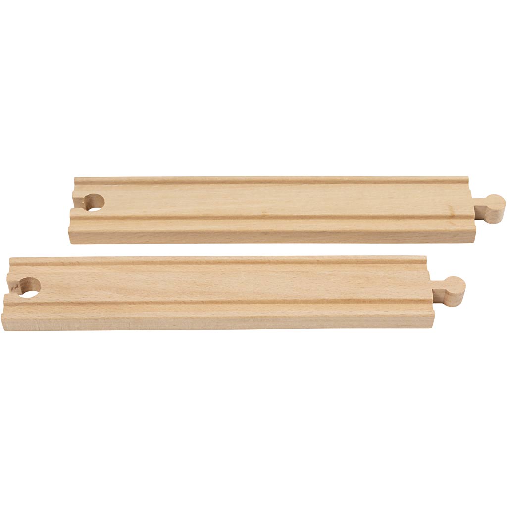 Viga-Eisenbahn, gerade, L: 21,5 cm, 2 Stück 1 Karton