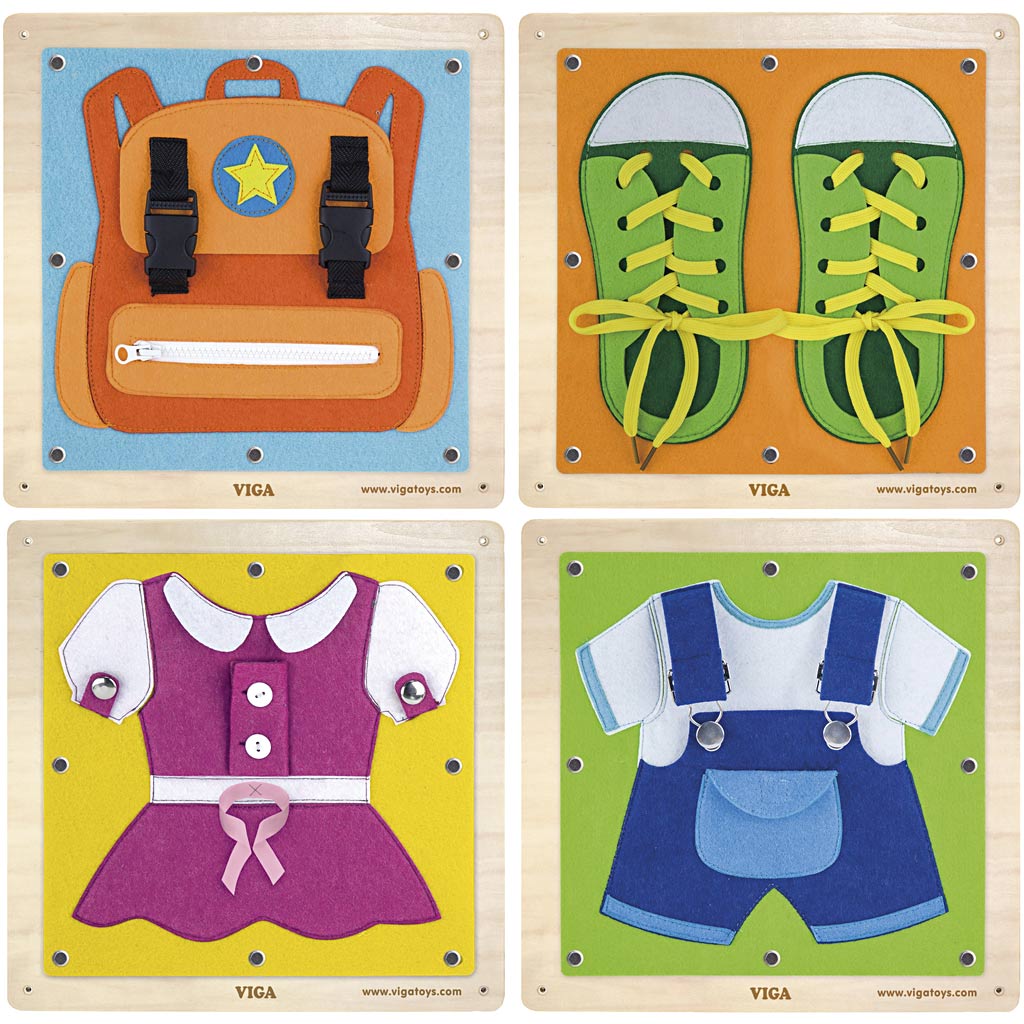 Viga-Spiel zum Anziehen, Größe 44x44 cm, 4 Teile 1 Set