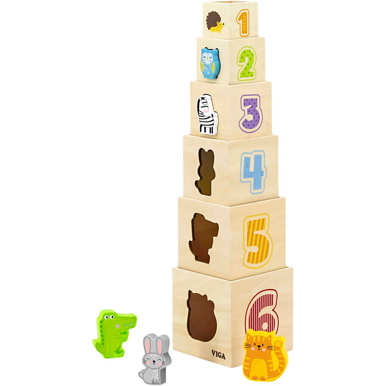 Viga-Bausteine, H: 51 cm, L: 12 cm, B: 12 cm, 6 Stück 1 Box
