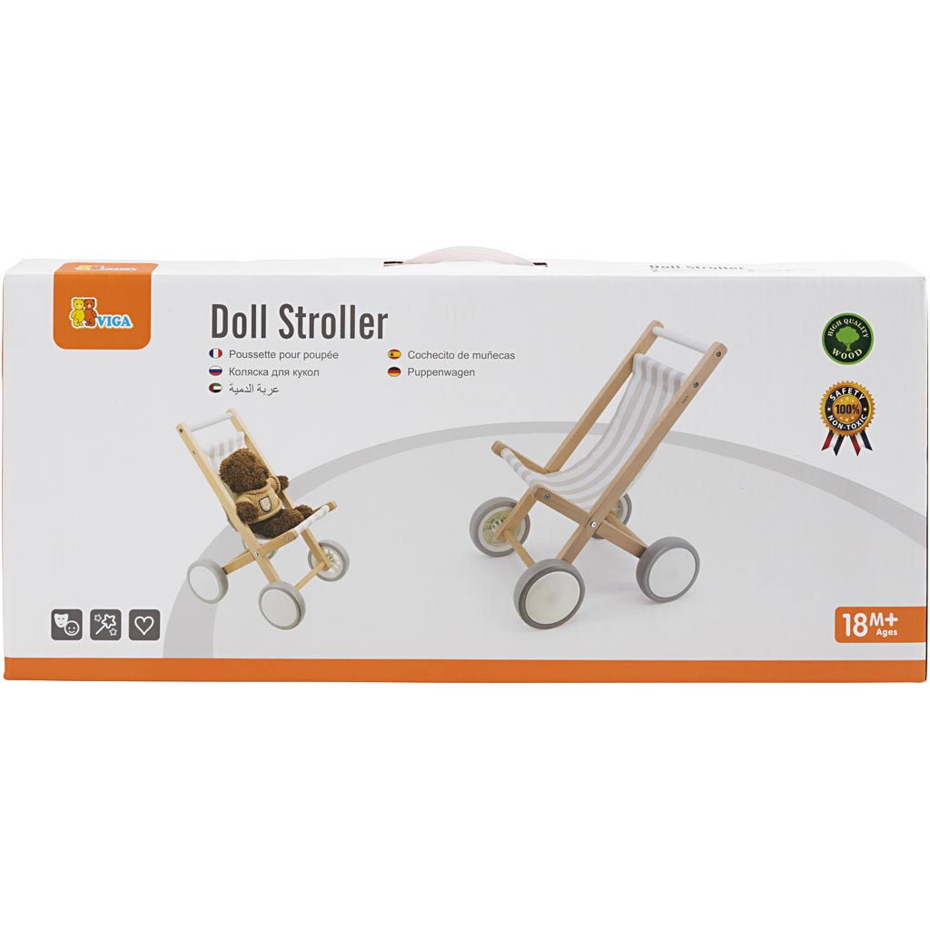 Viga Spielkinderwagen, Maße 35x45,5x55,5 cm, 1 Stück