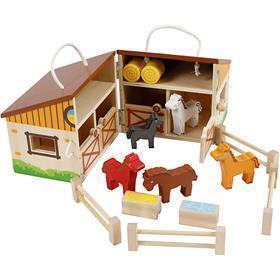 Viga Spielzeugpferdestall, Maße 24,5x16,5x15 cm, 1 Karton