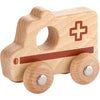 Viga Holzauto, Krankenwagen, H: 4,2 cm, L: 9 cm, B: 7,5 cm, 1 Stück
