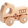 Viga Holzauto, Feuerwehrauto, H: 4,3 cm, L: 9 cm, B: 7,5 cm, 1 Stück