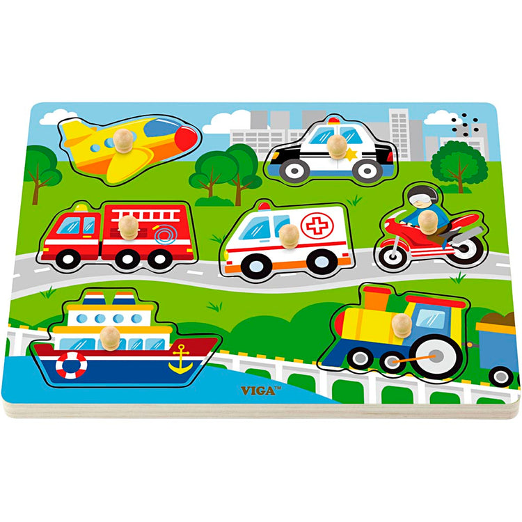 Viga Holzpuzzle mit Sound, Transport, Maße 33x22,5x3 cm, 1 Stück