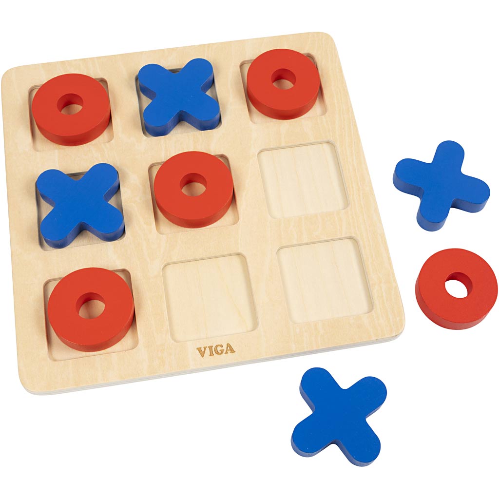 Viga Tic-Tac-Toe, H: 0,9 cm, L: 22, B: 22 cm, 1 Stück