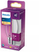 Philips LED-Lampe – Kerzenlampe mit E14-Fassung – warmweißes Licht: 2700 K – 15 W – klares Glas