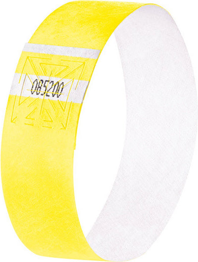 Sigel Event-Armbänder – superweich – 255 x 25 mm – 120 Stück – fluoreszierendes Gelb – si-eb218