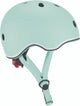 Globber Kinderhelm – Go Up – pastellgrün – verstellbar von 45–51 cm – mit Beleuchtung – starke Polycarbonat-Außenschale