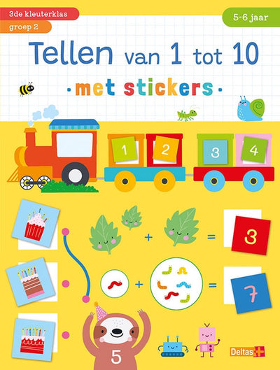 Deltas zählen von 1 bis 10 mit Aufklebern (5-6 Jahre)