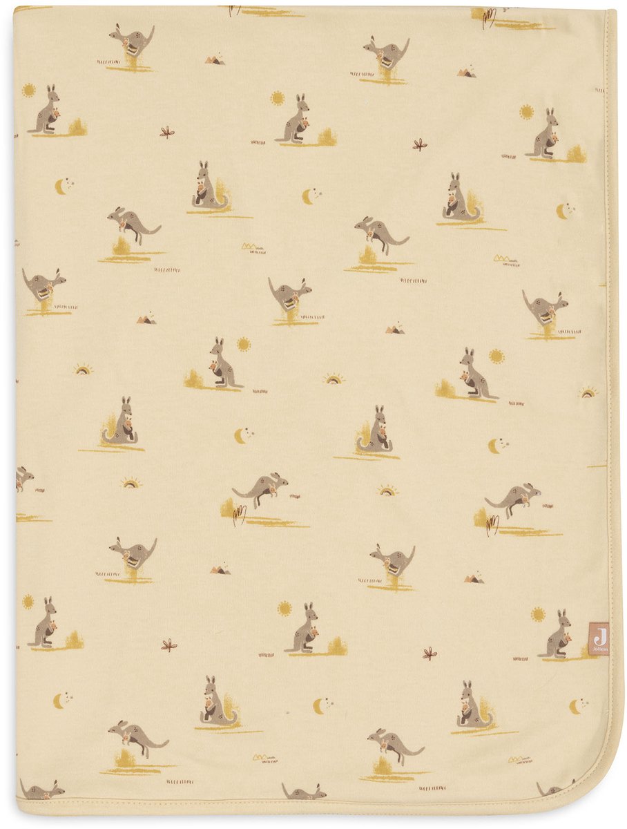 Jollein Babydecke für Kinderbett – 75 x 100 cm – Jersey – Kangaroots