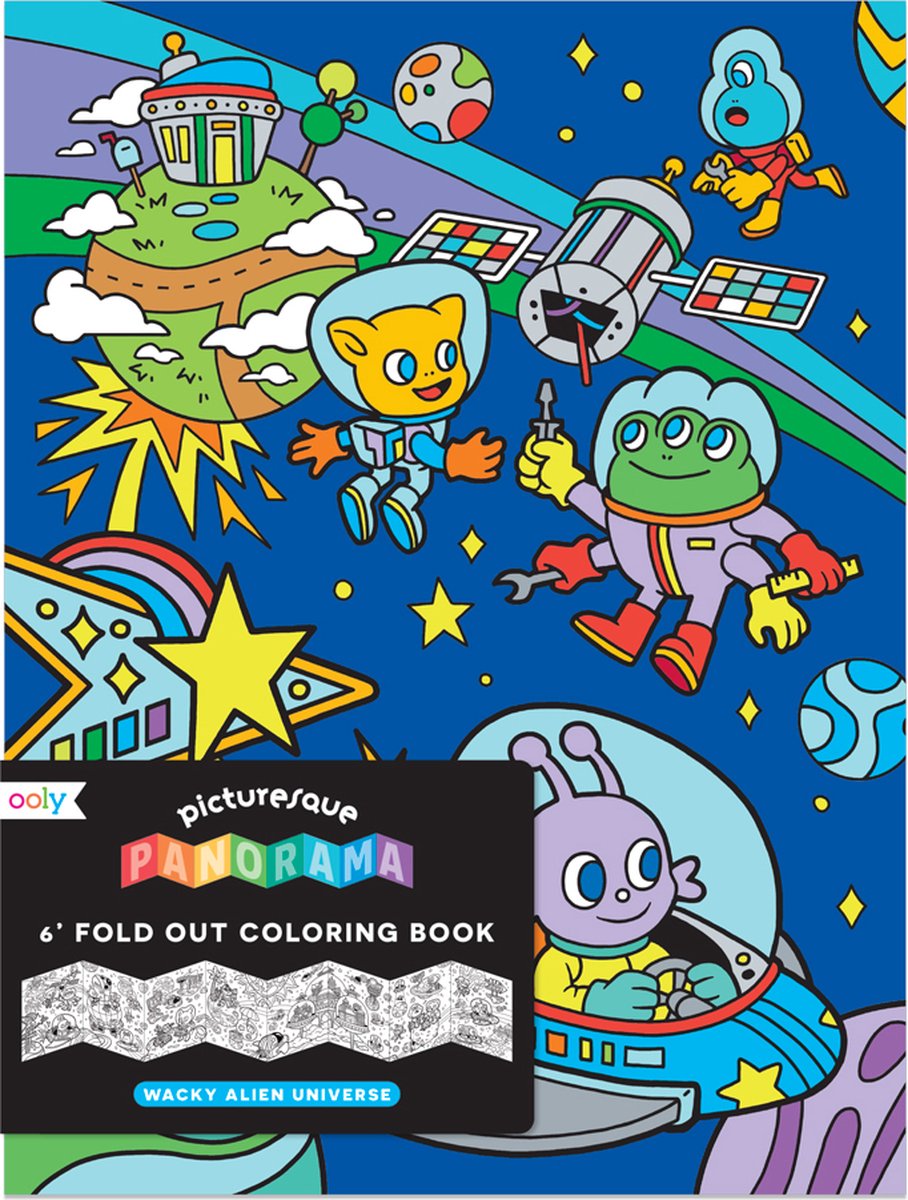 Ooly – malerisches Panorama – verrücktes Alien-Universum – Zeichenbuch