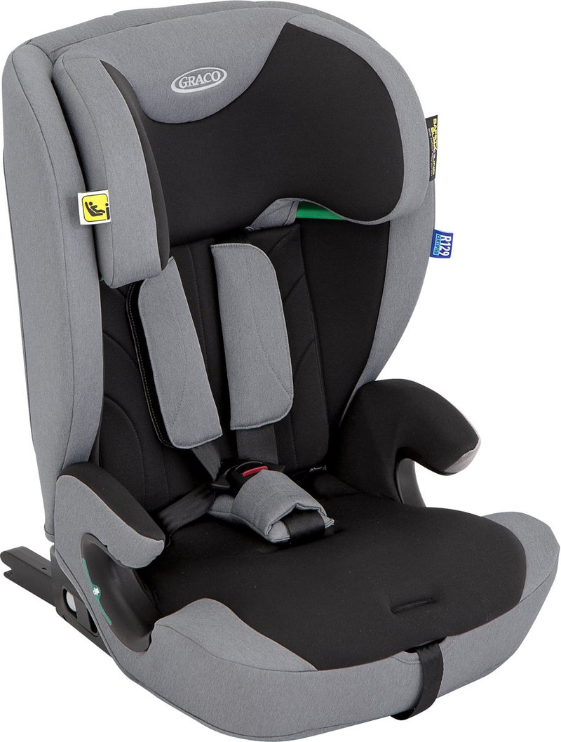 Graco energi i-size r129 – Meteor – Autositz mit Isofix und Top Tether – von 76 bis 150 cm (ca. 15 Monate bis 12 Jahre)