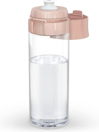 Brita - Vital Trinkflasche für Erwachsene - 0,6l - Aprikose - inklusive 2 Microdisc-Filterkartuschen - ideal für Trinkflaschen
