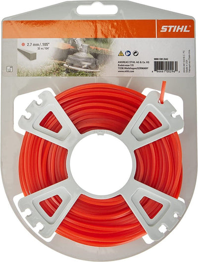 Stihl Zubehör Vierkant-Schneidfaden auf Rolle | ø 2,7 mm x 32,0 m - 00009302642