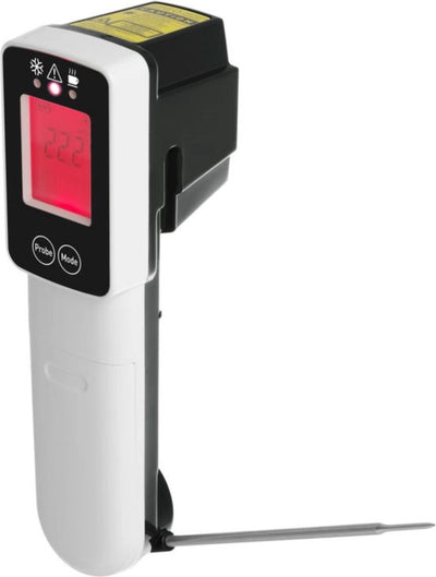 Hendi Infrarot-Thermometer mit faltbarer Sonde – HACCP-Anzeigeleuchte – Messbereich -60 °C bis 350 °C