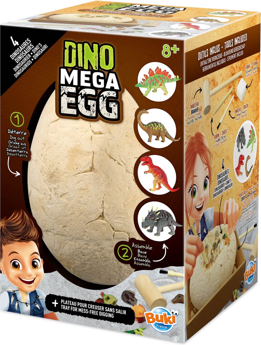 Buki France Buki – Dino-Mega-Ei – Dinosaurier ausgraben