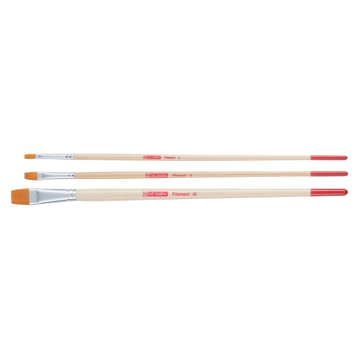 Talens Art Creation • Öl-Acryl-Pinsel-Set, Polyester, flach, 3-tlg