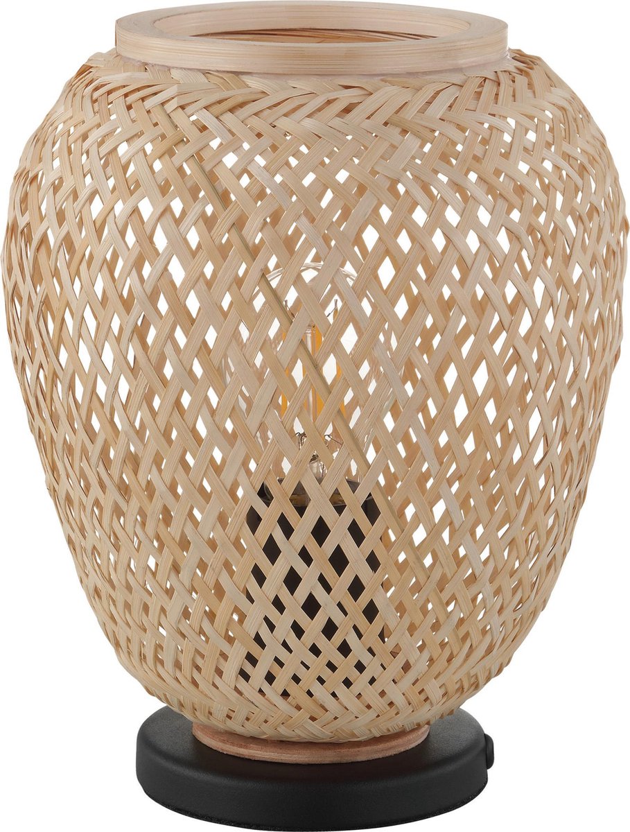 Eglo Dembleby Tischlampe – E27 – ø 20 cm – schwarzes Holz