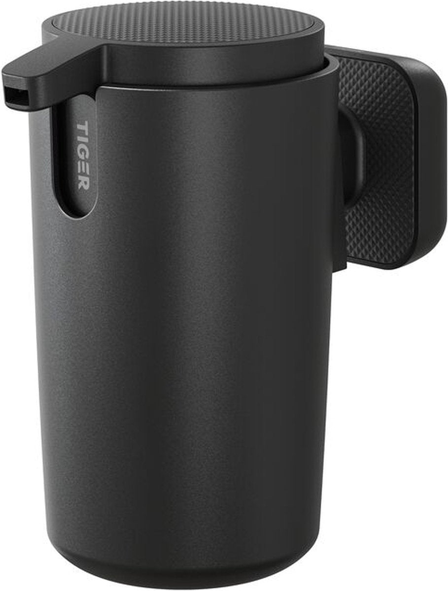 Tiger Carv – Seifenspender Wandmontage 175 ml – ohne Bohren – Bohren oder Kleben – Schwarz