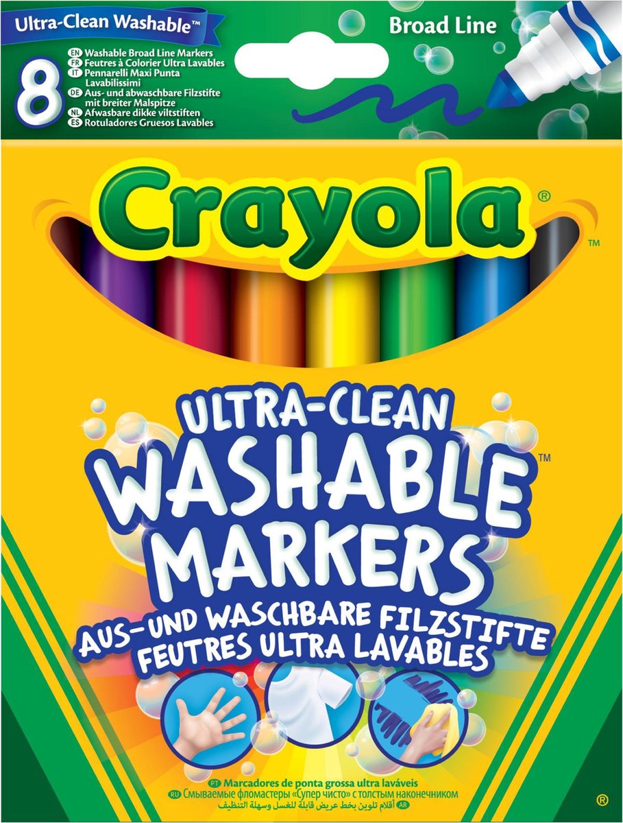 Crayola – Ultra-Clean – Filzstifte – für Kinder – 8 Stück