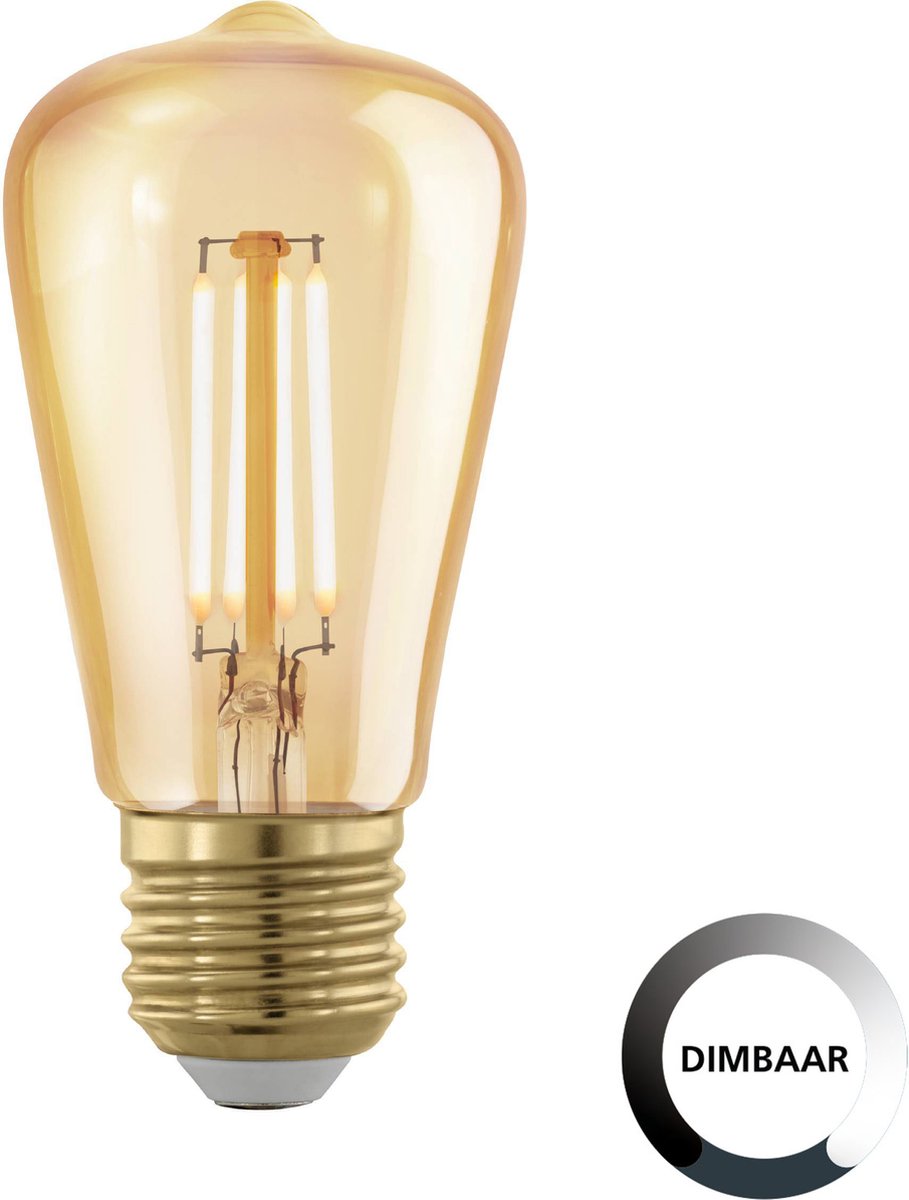 Eglo LED-Lichtquelle – ø4,8 cm – E27 – 320 lm – goldenes Zeitalter – dimmbar mit LED-Dimmer