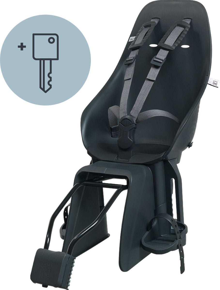 Urban Iki Fahrradsitz hinter der Rahmenmontage – Bincho Black Bincho Black