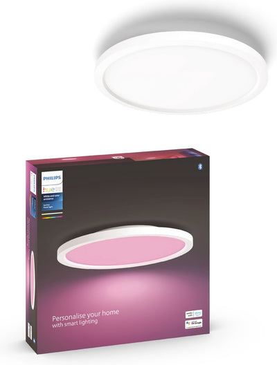 Philips Hue Surimu Panellampe – weißes und farbiges Licht – weiß – rund