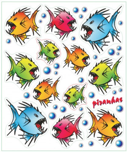 Aufkleberset Piranhas
