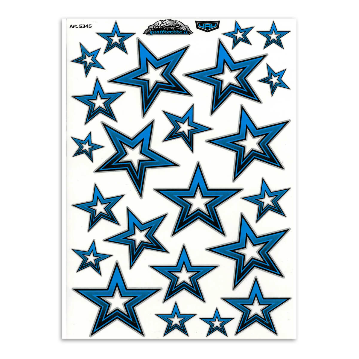 Aufkleberset blaue Sterne