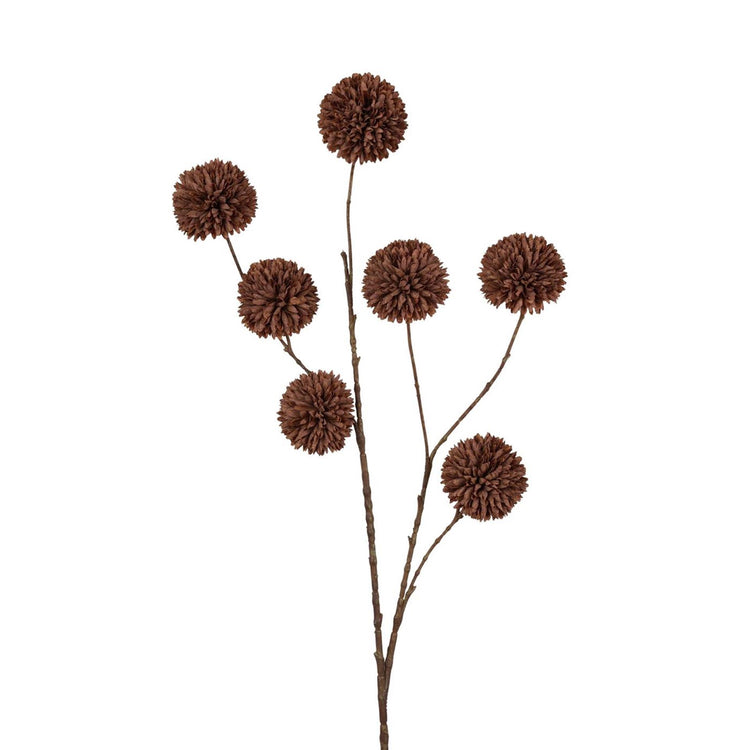 Roberts Collection Kunstblumen-Pompom-Zweig, 98 cm, dunkler Kaffee