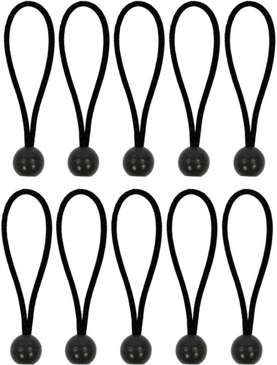 Proplus 365644 Zeltspanner-Set Selbstspanner-Set 10 Stück – elastisch 15 cm mit Kunststoffkugel 10 Stück