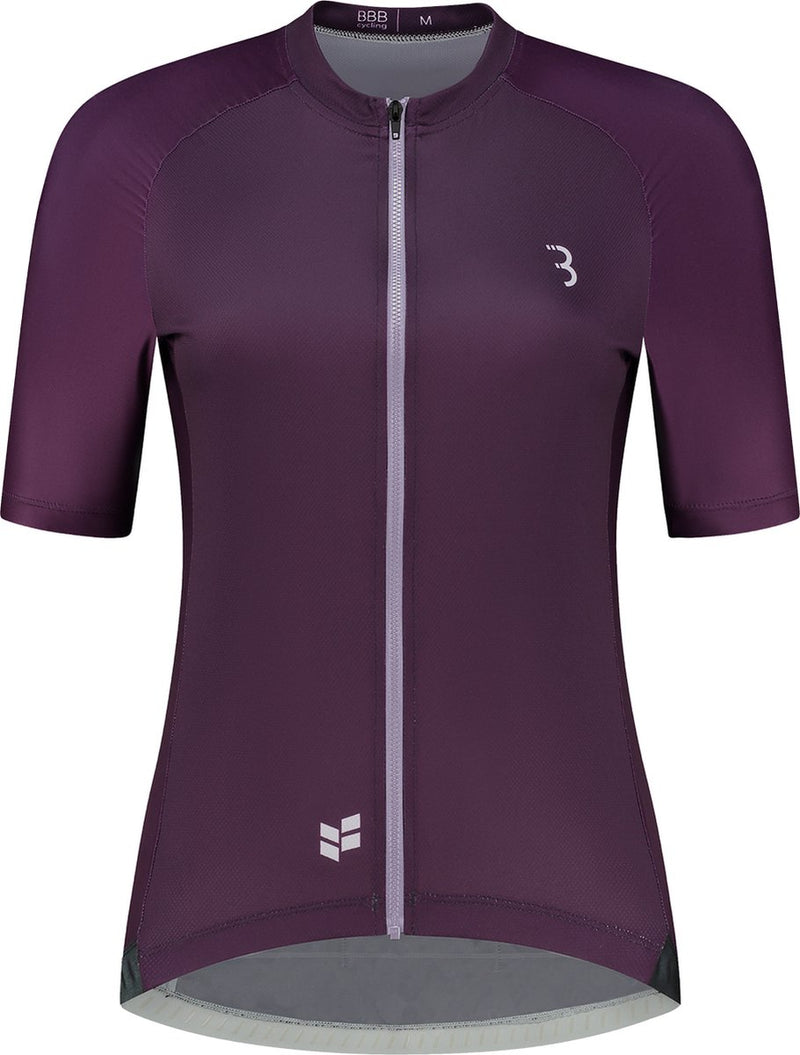 BBB Cycling Donnafit R – nachhaltiges Radsportshirt Damen Kurzarm – 15–25 °C – atmungsaktives MTB- und Radsportshirt – 3 Rückentaschen – Lila