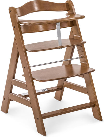 Hauck Alpha+ Hochstuhl – wächst von 6 Monaten bis 90 kg – FSC®-zertifiziertes Buchenholz – Walnuss