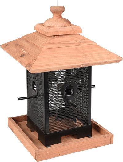 Flamingo Flamingo Vogelvoedersilo Zulma 22 cm Holz schwarz und braun