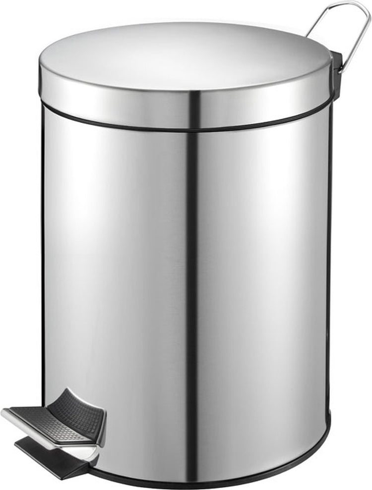V-Teil - Treteimer 5 Liter - Edelstahl - Edelstahl - Abfalleimer