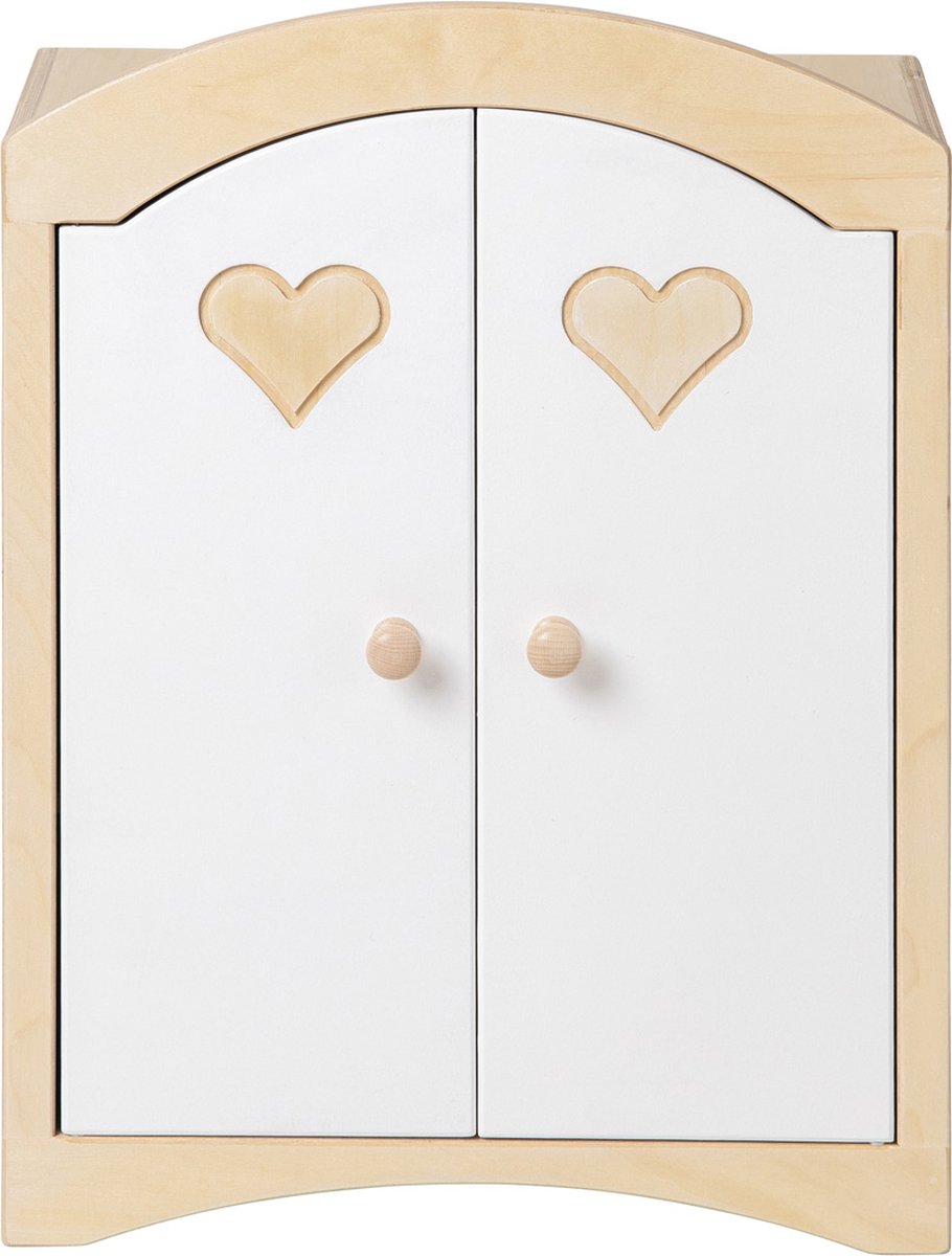 Van Dijk Toys Puppenschrank aus Holz – weiß