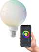 Calex Smart-Lampe – WiFi-LED-Beleuchtung – E27-Kugel 12,5 cm Lichtquelle – dimmbar – RGB und warmweißes Licht – 5,5 W