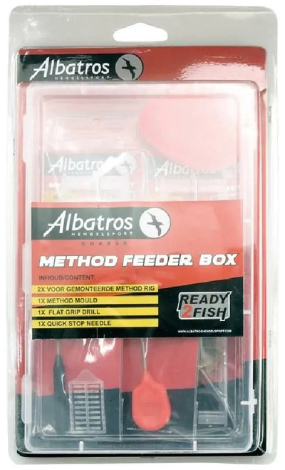 Albatros ready2fish Method Feeder Box – komplette Tackle Box mit Method Feeder, Jig und Werkzeug
