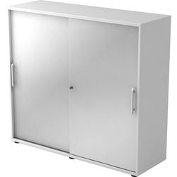 Bach Schiebetürschrank Hammerer 3FH Silber, Weiß
