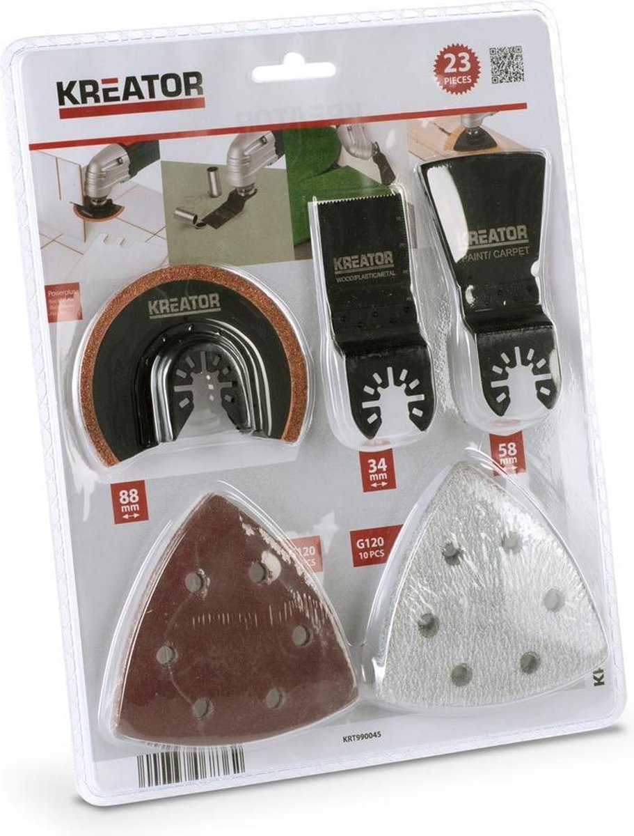 Kreator krt990045 Multitool-Zubehörset – oszillierend – 23-teilig