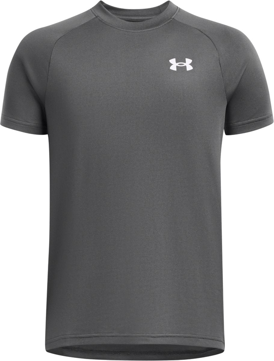 Under Armour UA Tech 2.0 SS Unisex-Sportshirt – Grau – Weiß