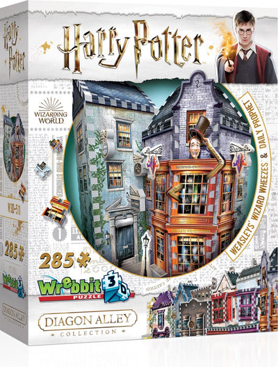 Wrebbit 3D-Puzzle – Harry Potter – Weasleys Wizard Wheezes und Daily Prophet – 285 Teile