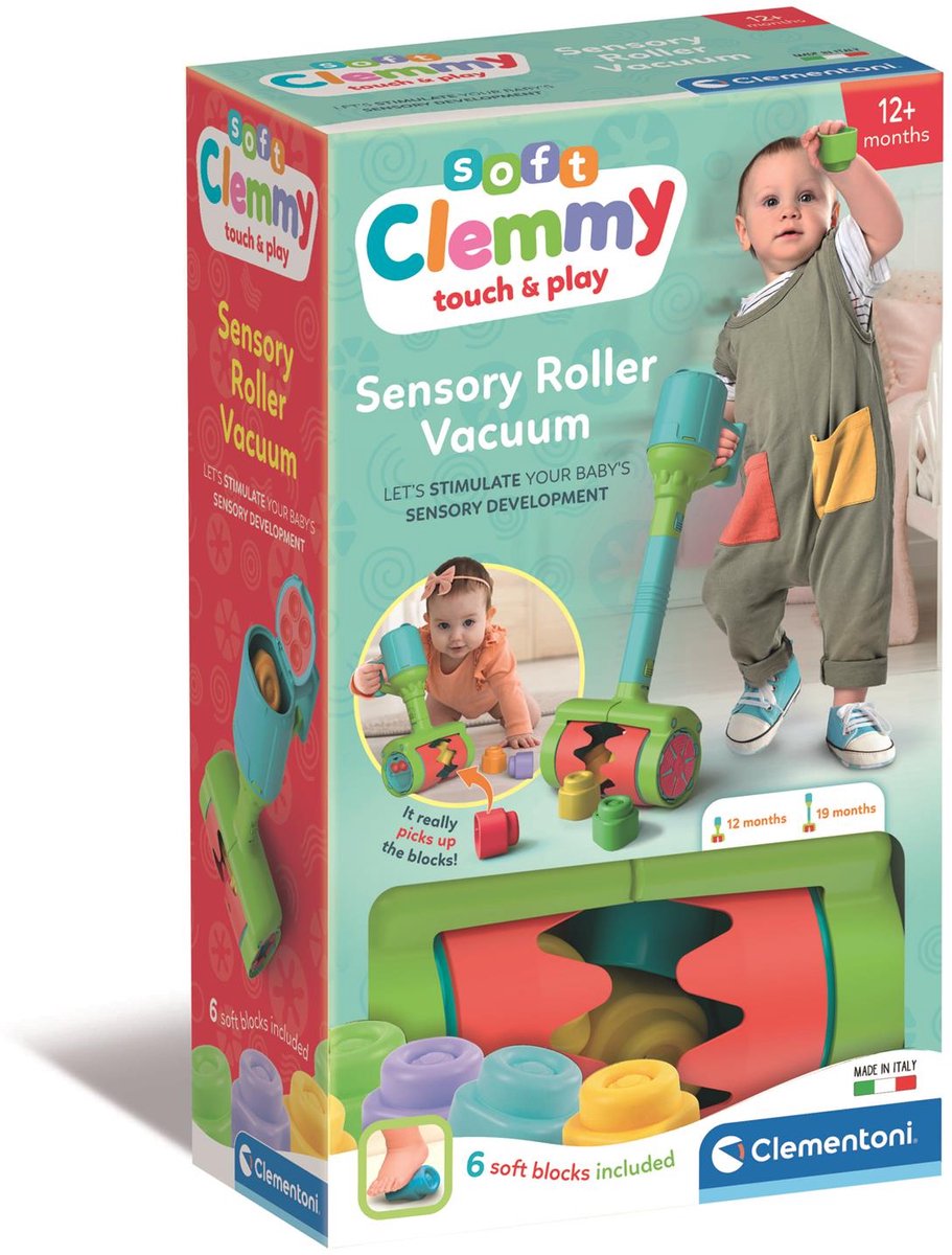 Clementoni Soft Clemmy Staubsauger mit 6 Blöcken
